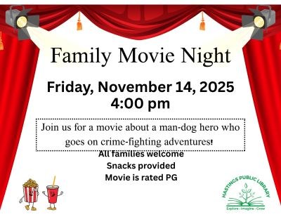 Family Movie Night - Dog Man 11/14/2025 4pm