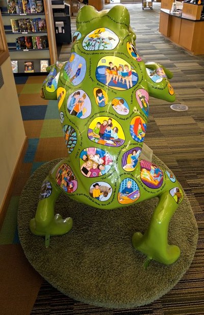 HPL's Frog Mascot Lily - Back View