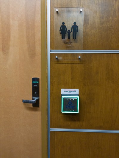 Family Restroom Automatic Door Button