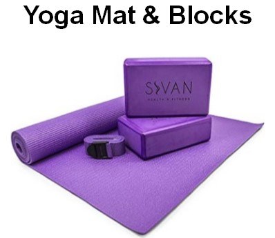 Library of Things Yoga Mat with blocks