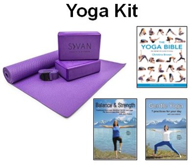 Library of Things Yoga Kit with mat, blocks, book and 2 dvds